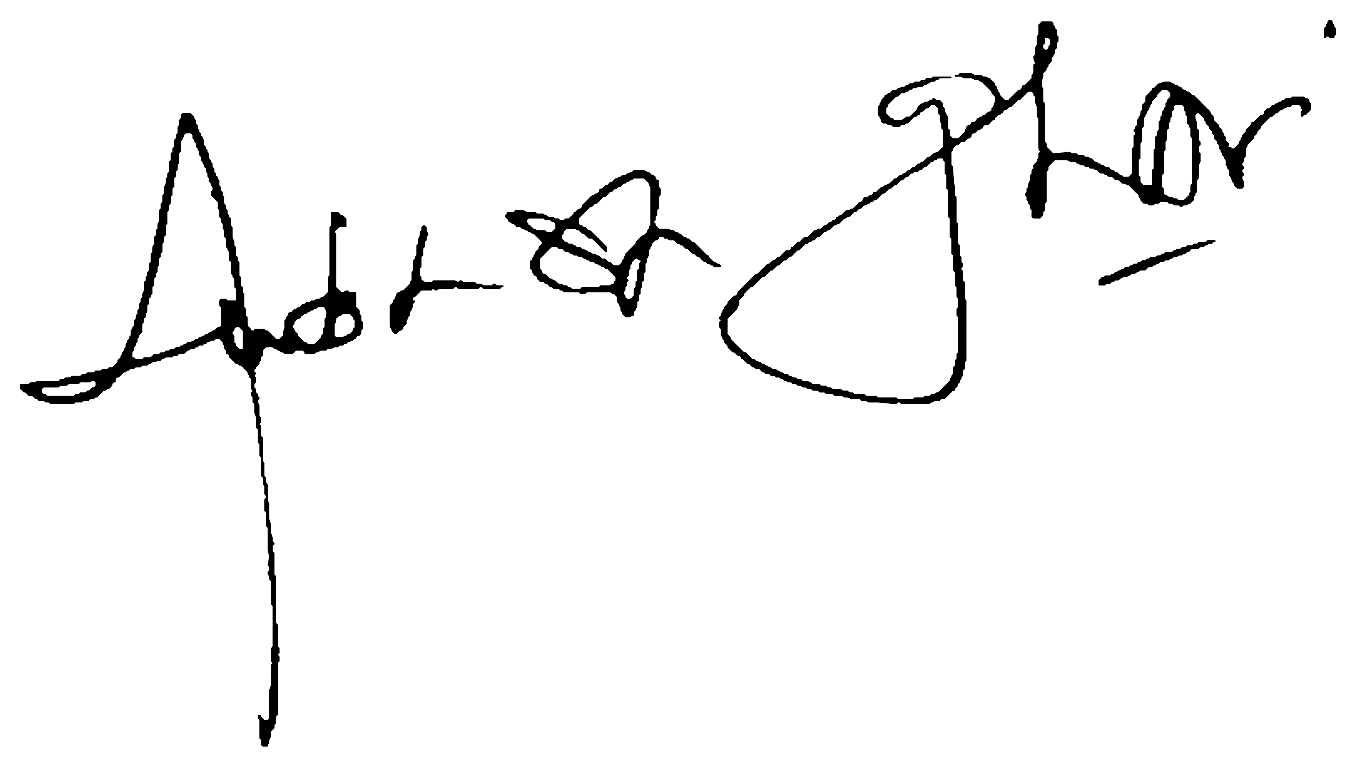 Subhash Ghai's signature